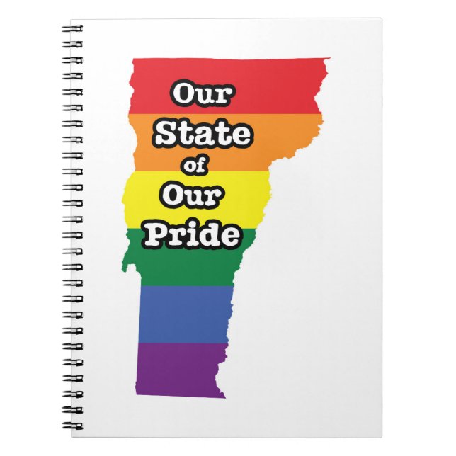 Cuaderno Estado del orgullo gay | Vermont (Frente)
