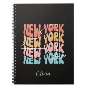 Cuaderno Estado retro de Nueva York - Personalizado