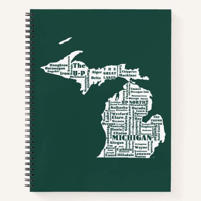 Cuaderno Estado Verde de las ciudades de Michigan (Anverso)