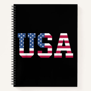 Cuaderno Estados Unidos Bandera Americana Patriótica Rojo E
