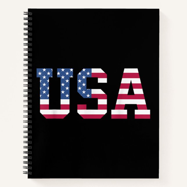 Cuaderno Estados Unidos Bandera Americana Patriótica Rojo E (Anverso)