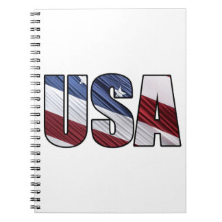 Cuaderno Estados Unidos: Bandera Patriótica Americana Roja