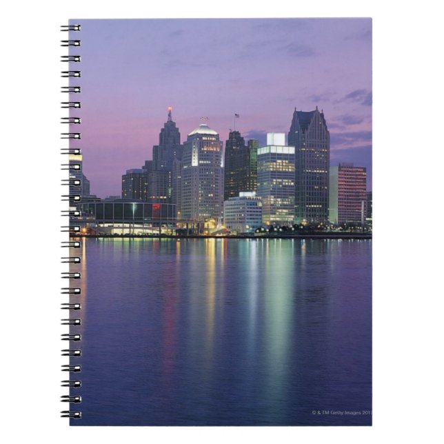 Cuaderno Estados Unidos, Michigan, Skyline de Detroit, noch (Frente)