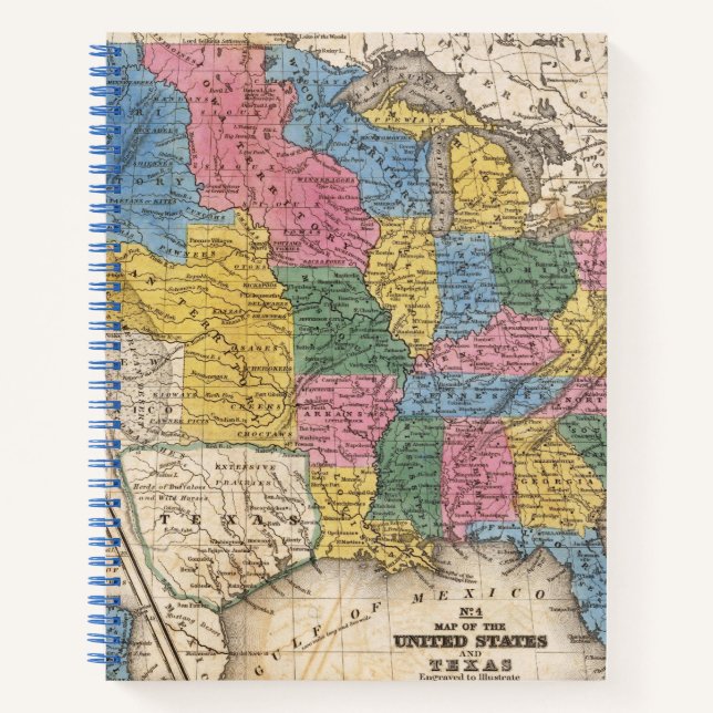 Cuaderno Estados Unidos Texas México y Guatimala (Anverso)