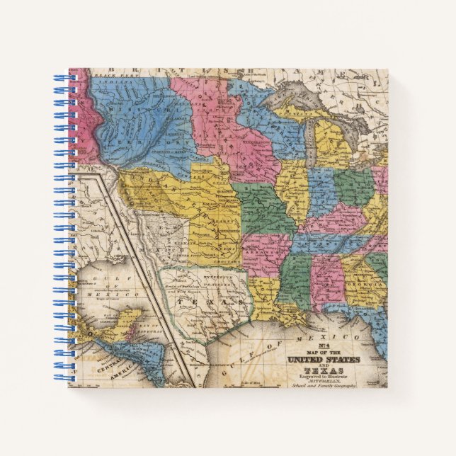 Cuaderno Estados Unidos Texas México y Guatimala (Anverso)