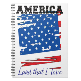 Cuaderno Estados Unidos, tierra que me encanta, bandera est