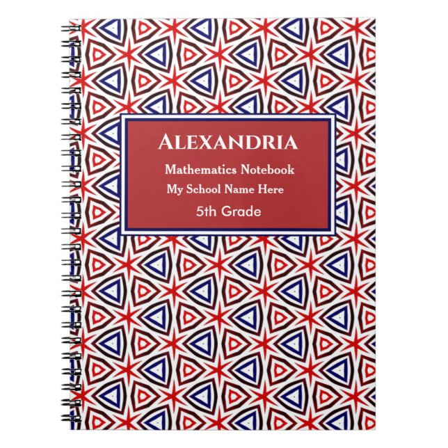 Cuaderno Estadounidense Patriótico Estadounidense del Azul  (Frente)