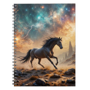 Cuaderno Estallión del desierto salvaje Stallion Nebula rel