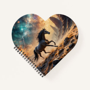 Cuaderno Estallión del desierto salvaje Stallion Nebula rel