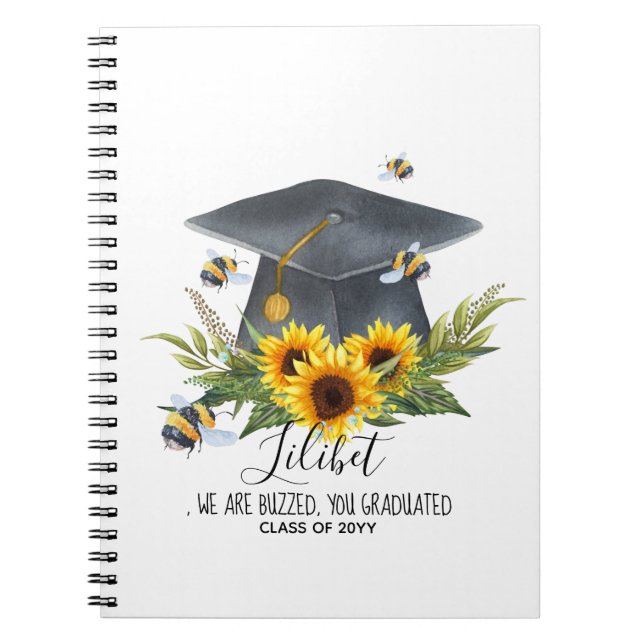 Cuaderno ¡Estamos SORPRENDIDOS! ABEJAS personalizadas GRADU (Frente)