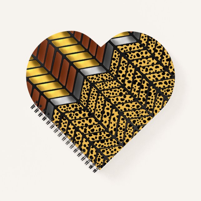 Cuaderno Estampa Animal de Guepardo de Chevron Zigzag Moder (Anverso)