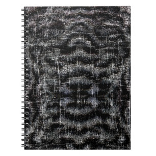 Cuaderno Estampa de animal de tigre blanco grunge angustiad