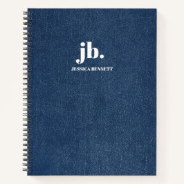 Cuaderno Estampa de textura de jeans de denim modernos con