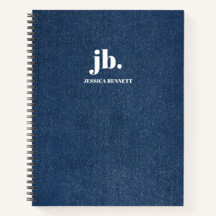 Cuaderno Estampa de textura de jeans de denim modernos con