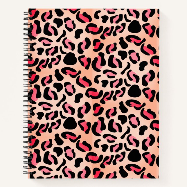 Cuaderno Estampado Animal de Patrón de Leopardo Moderno (Anverso)