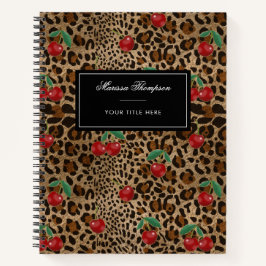 Cuaderno Estampado de Animal Leopardo Guepardo con Patrón d