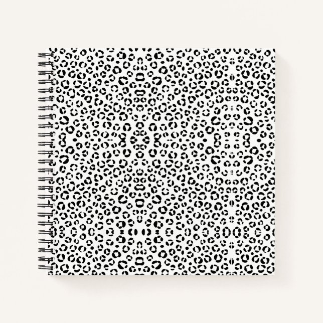 Cuaderno Estampado de animales en B&W (Anverso)