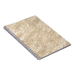 Cuaderno Estampado de Cuero de Leopardo Guepardo Marrón Ani