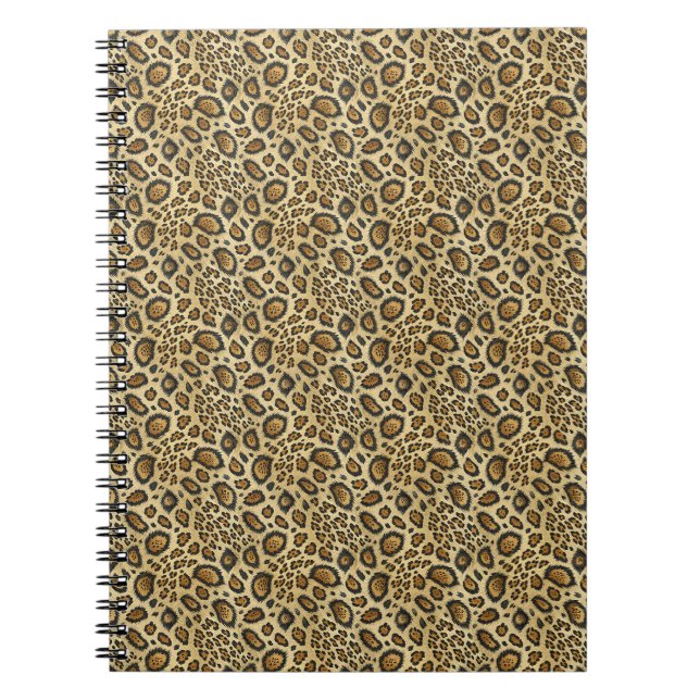 Cuaderno Estampado de estampado de leopardo – Diseño de pie (Frente)