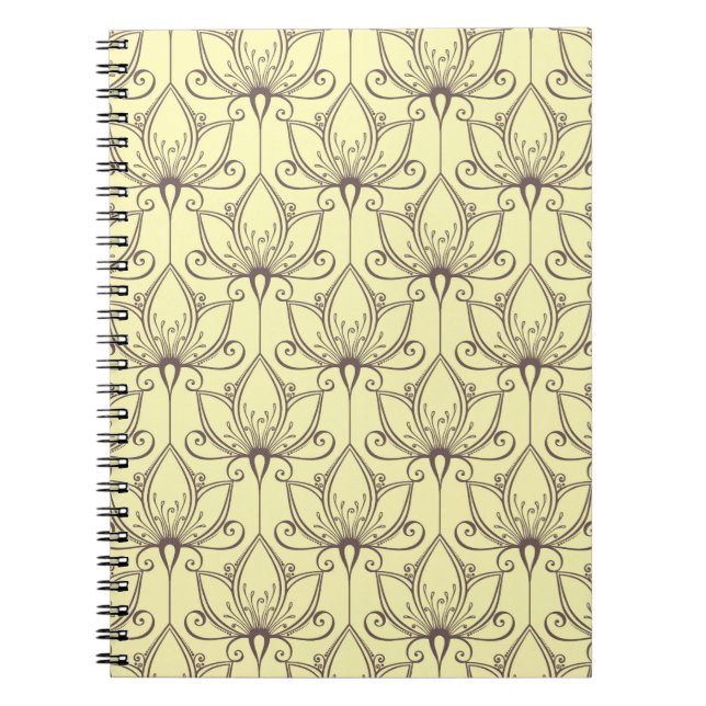 Cuaderno Estampado de flores poner crema (Frente)