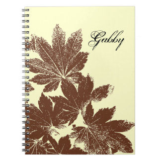 Cuaderno Estampado de hojas de arce marrón