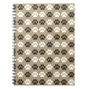 Cuaderno Estampado de Huella de Pata Tierra Arena