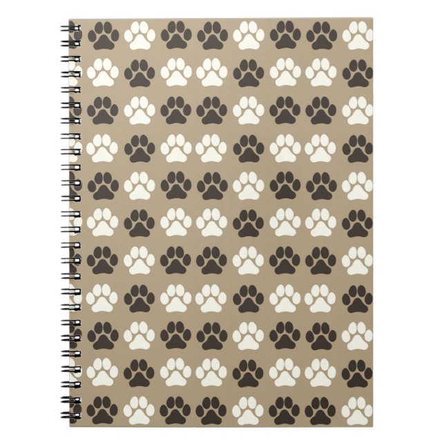 Cuaderno Estampado de Huella de Pata Tierra Arena (Frente)