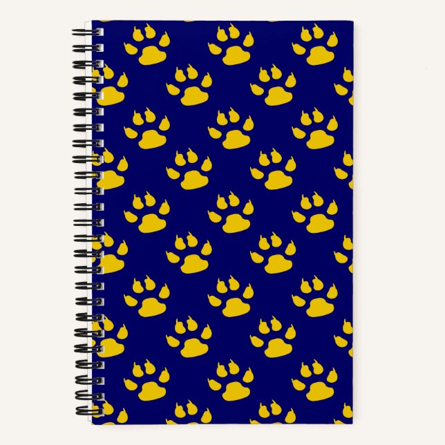 Cuaderno Estampado de patas lindas azul marino (Anverso)