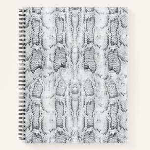 Cuaderno Estampado de piel de serpiente pitón blanca