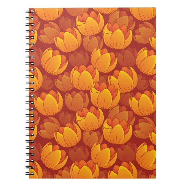 Cuaderno Estampado de plores de oro (Frente)