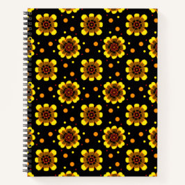 Cuaderno Estampado Groovy de los 70 de Flor de Daisy Power