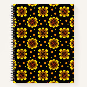 Cuaderno Estampado Groovy de los 70 de Flor de Daisy Power