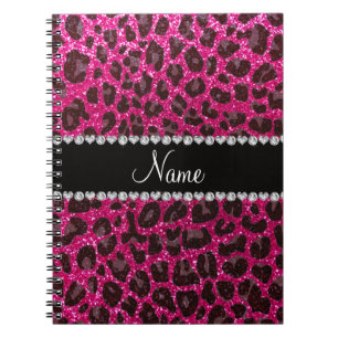 Cuaderno Estampado leopardo de neón conocido de encargo del