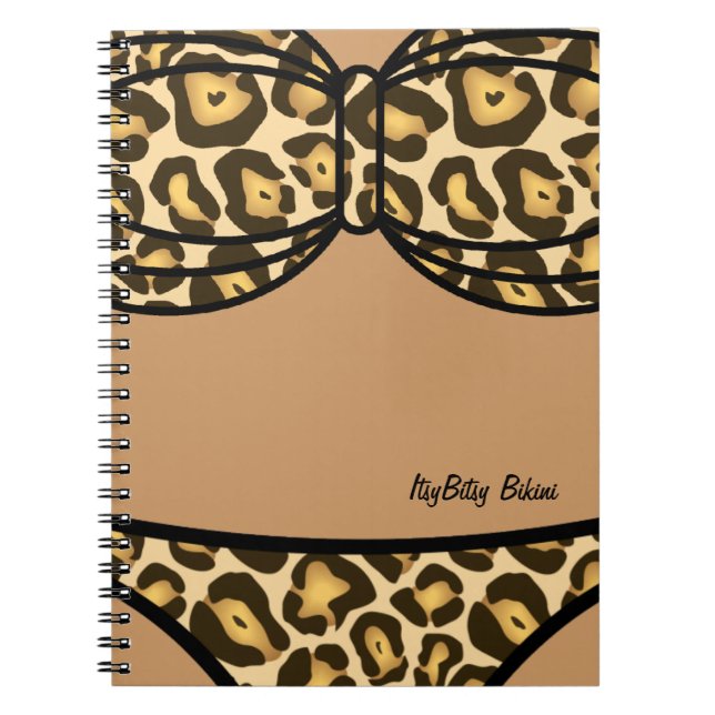Cuaderno Estampado leopardo del bikini (Frente)