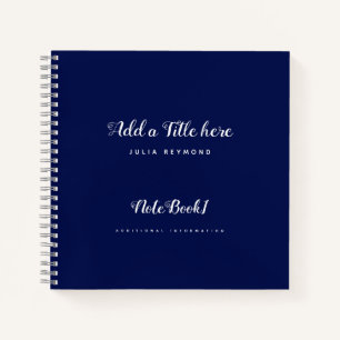 Cuaderno estampador azul marino