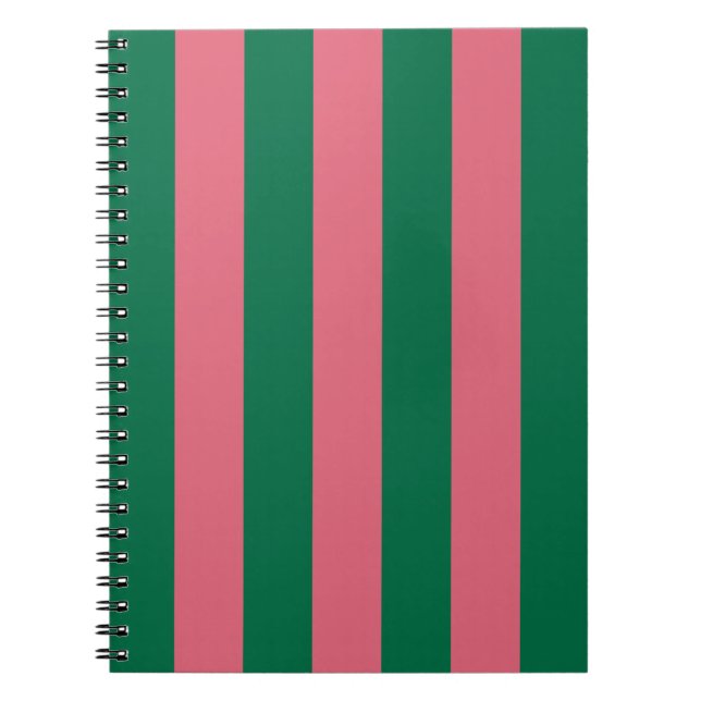 Cuaderno Estampilla verde rosa rosada (Frente)
