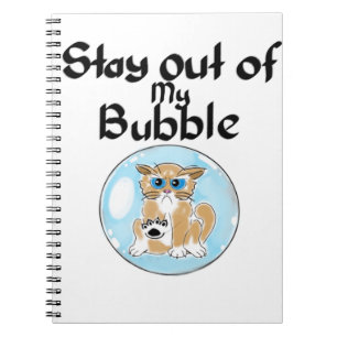 Cuaderno Estancia fuera de mi gato de la burbuja