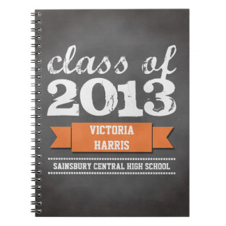 Cuaderno Estandarte de cinta naranja pizarra graduación est
