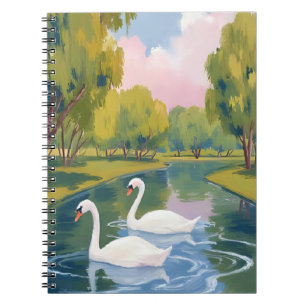 Cuaderno Estanque de cisnes Boston Common Massachusetts Acu