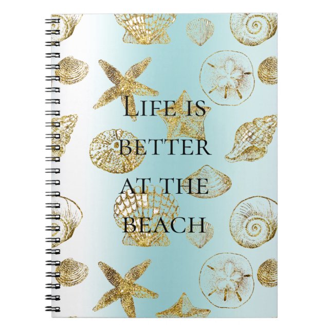 Cuaderno Estanques Blue Beach Gold Sea (Frente)