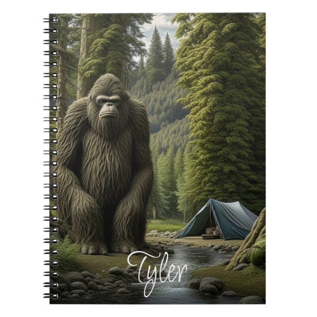 Cuaderno Estar a pie de página en Woods Personalizado (Frente)