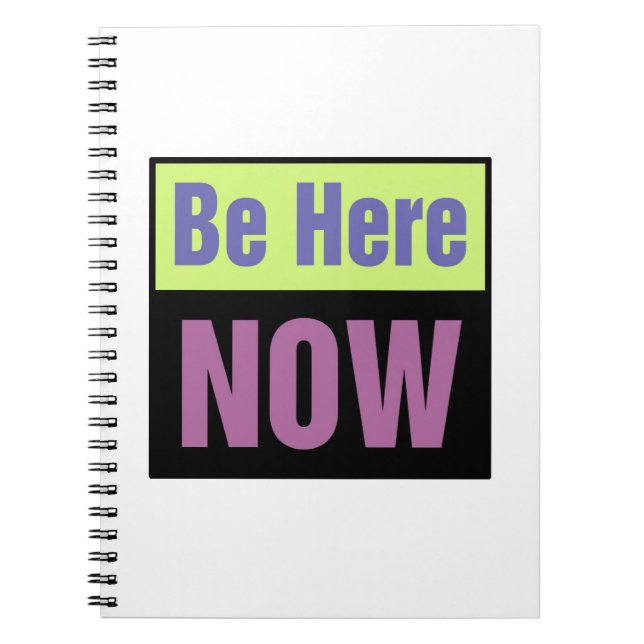Cuaderno Estar aquí ahora (Frente)
