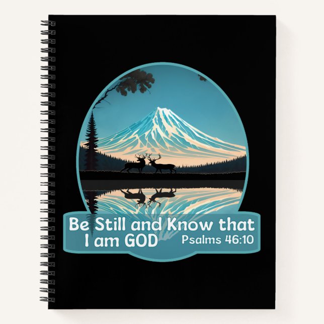 Cuaderno Estar quieto y saber que soy Dios Verso de la Bibl (Anverso)