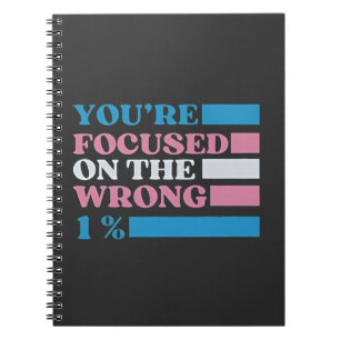 Cuaderno Estás enfocado en el 1 por ciento equivocado LGBT