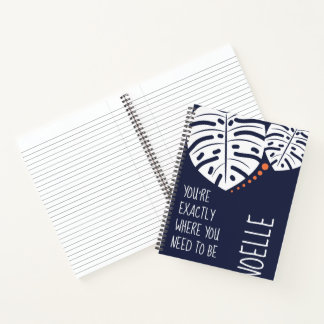 Cuaderno Estás exactamente donde necesitas estar, Azul mari