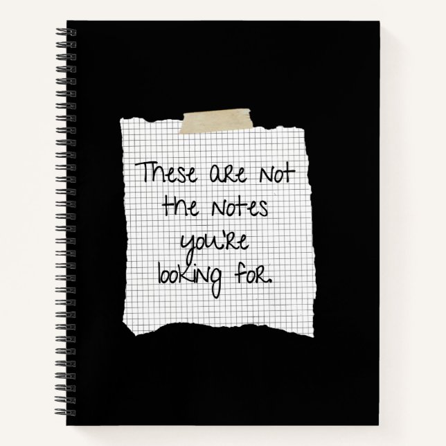 Cuaderno Estas no son las notas que estás buscando (Anverso)