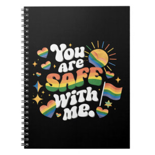Cuaderno Estás Seguro con Migo LGBT Arcoíris Gay
