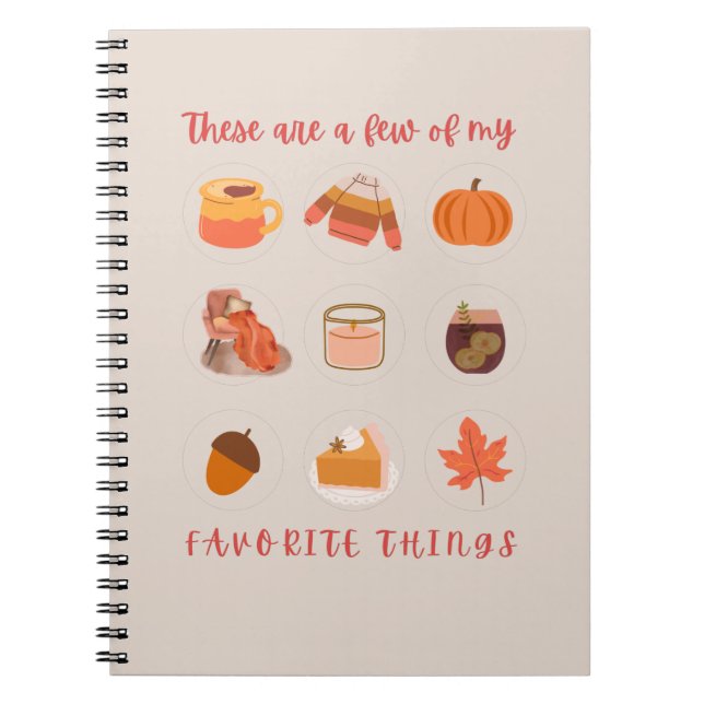 Cuaderno Estas Son Algunas De Mis Cosas Favoritas. (Frente)