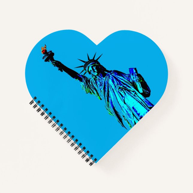 Cuaderno Estatua azul de la Dama de la Libertad (Anverso)