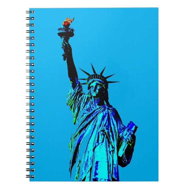Cuaderno Estatua azul de la Dama Libertad (Frente)